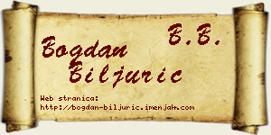 Bogdan Biljurić vizit kartica